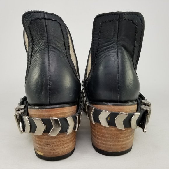 Freebird By Steven Blade Ankle Booties 8 Navy Blue - Picture 5 of 8